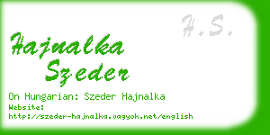 hajnalka szeder business card